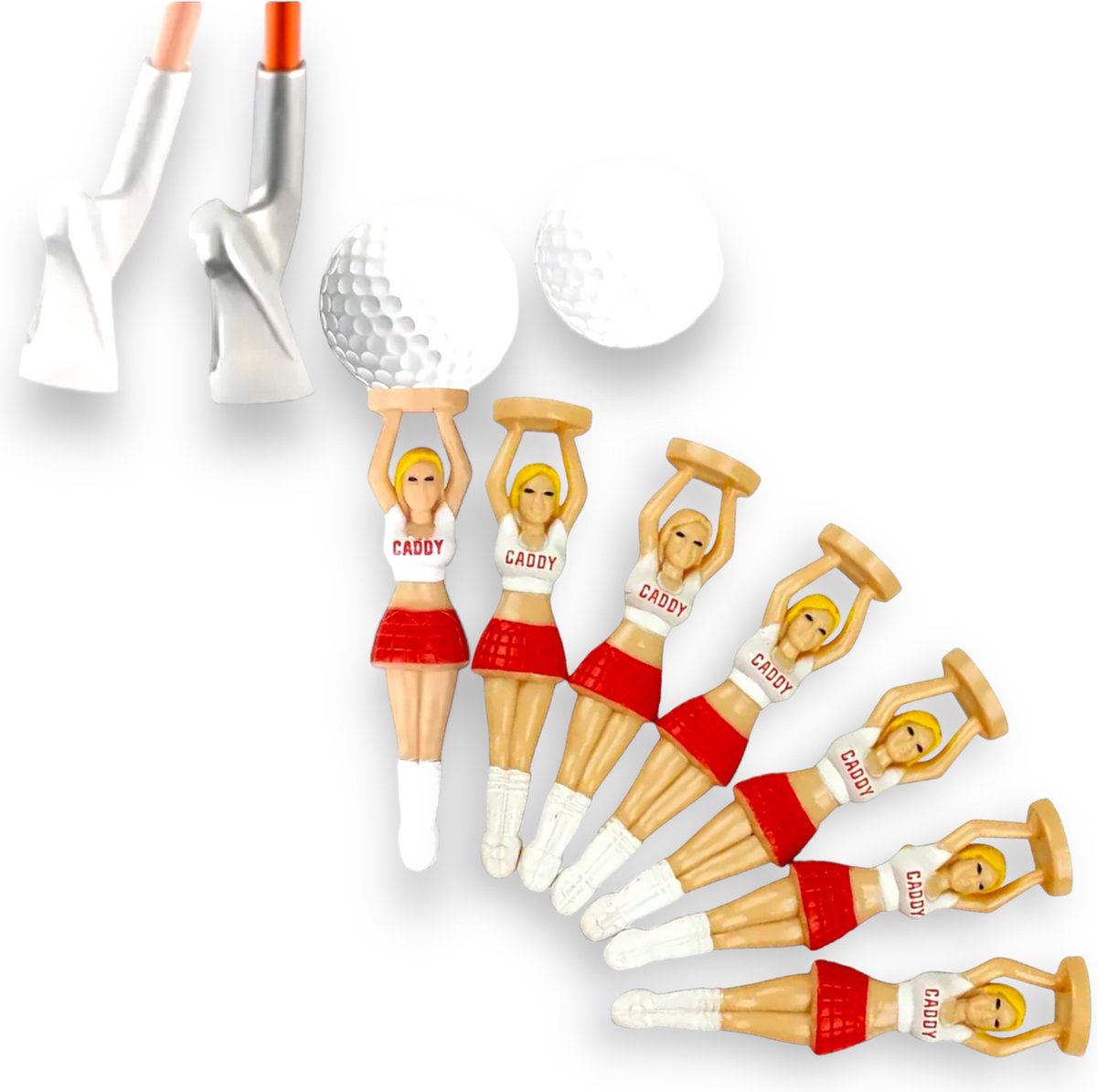Maak Je Golfgame Vrolijker Met De Golftee Cheerleader Set Van Kinky Pleasure