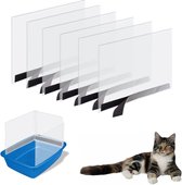 Kattenbakbord met hoge zijkant en open bovenkant houdt kattenbakvulling in de pan (kattenbak niet inbegrepen)