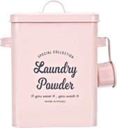 Labryce® Laundry Wasmiddel Bewaarblik Roze - Laundry Waspoeder Opbergdoos - Waspoederbox - Wasmiddel Bewaardoos - Wasmiddel Opbergbox - Poedercontainer - Roze