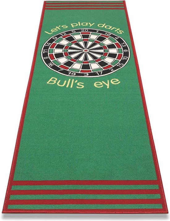 Foto: Abc darts dartmat antracite mvg groen dart mat 241 x 80 cm