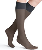 FALKE Pure Matt 20 DEN chaussettes hautes pour femme - gris anthracite (graphite) - Taille: 39-42