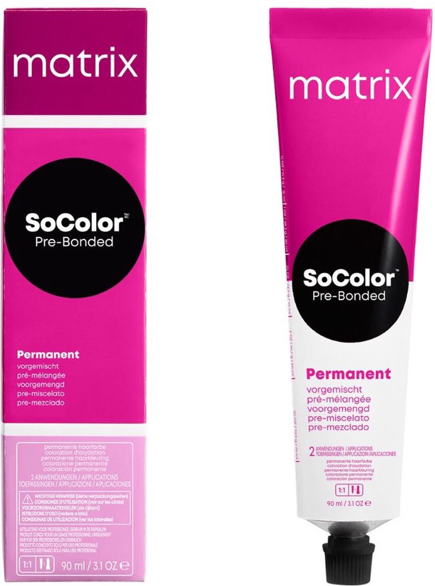 Matrix SoColor Pre-Bonded Permanent Crème Haarkleur Kleuring 90ml - 10AV Extra Light Blonde Ash Violet / Extra Helles Blond Asch Violett