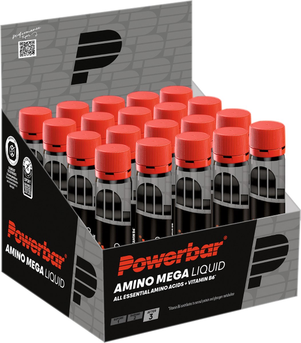 Goedkoopste Powerbar Black Line Amino Mega Liquid Ampullen 20x25ml