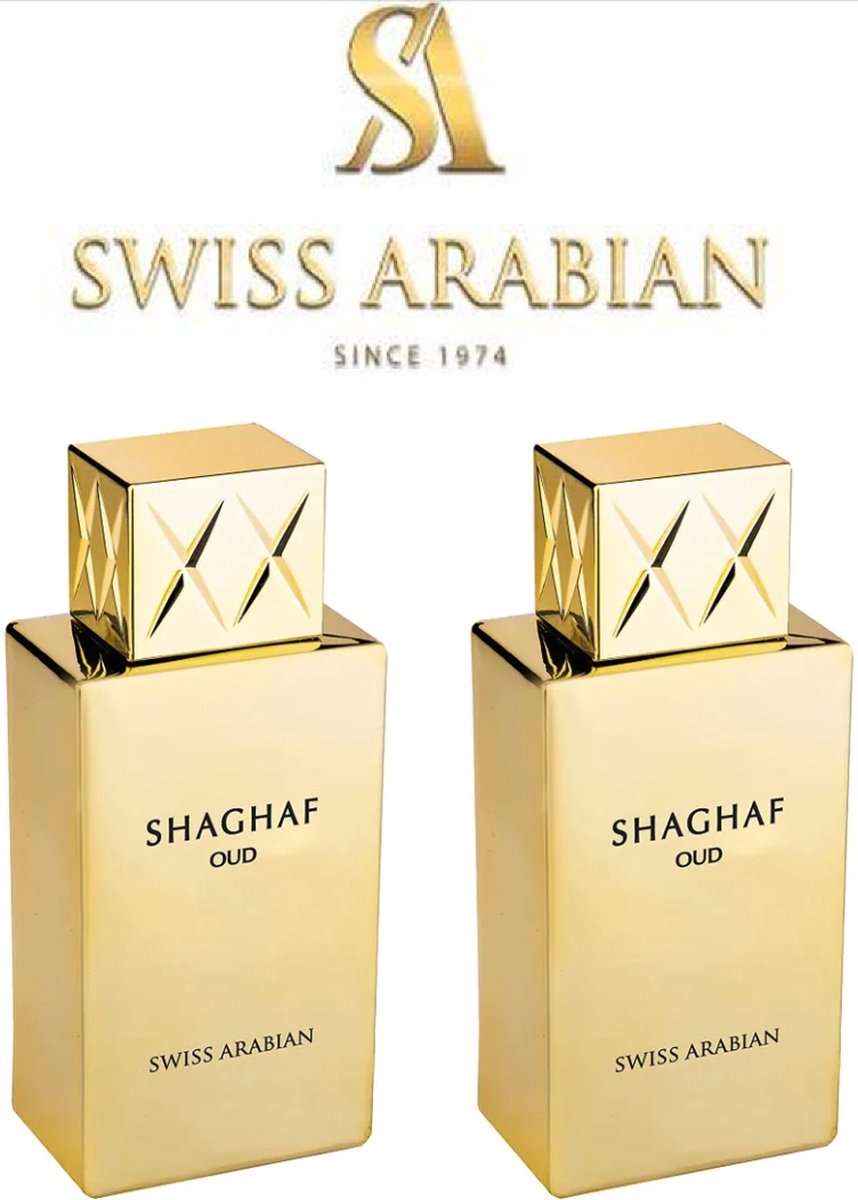 Swiss Arabian Shaghaf Oud - 2 Stuks - eau de parfum spray 75 ml