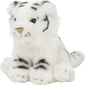 Pluche kleine witte tijger knuffel van 15 cm - Dieren speelgoed knuffels cadeau - Tijgers Knuffeldieren