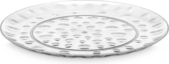 Leknes Onbreekbare Dinerborden - 4x - kunststof - transparant - Dia 30cm - verjaardag/camping van Leknes — afbeelding 3