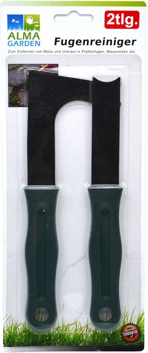 Alma Garden Dubbele Onkruidkrabbers/voegen - Set van 2x - metaal - 20 cm - krabber en mes van ALM — afbeelding 2