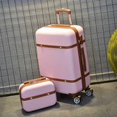 Shoppee Luxe Kofferset - Kofferset - Koffer Bagageset Met Cosmetische Handtas - Wachtwoord Lock Trolley - Wiel Retro - Reiskoffer Mannelijke Vrouwelijke Instapdoos
