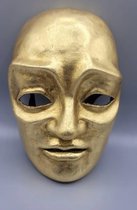 Eyes Wide Shut masker "De Priester" , masker in bladgoud. Het originele masker uit de film. Venetiaans masker in goud.
