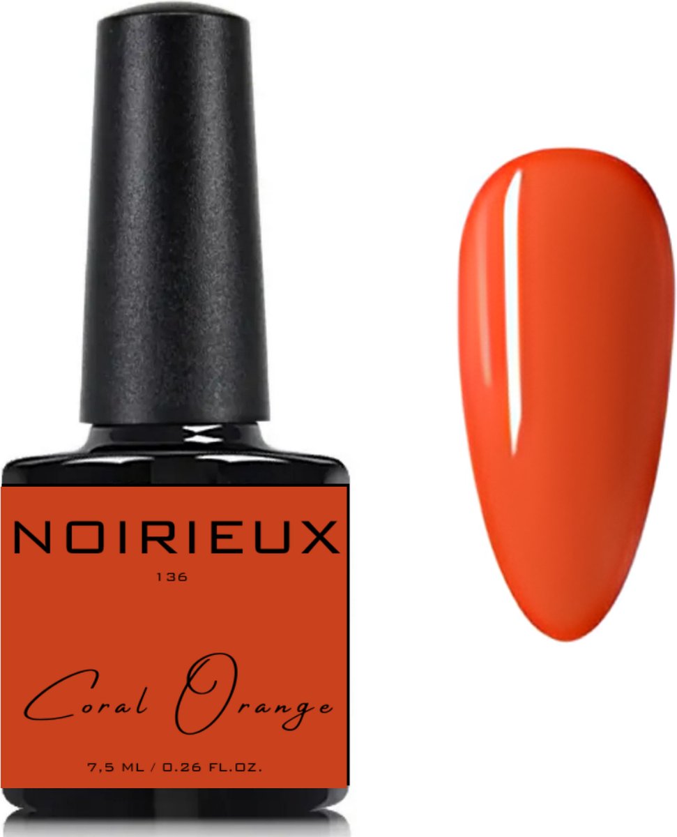 Goedkoopste Gellak - NOIRIEUX® Premium Gellak - Nagellak - Gel nagellak - 7.5ML - Coral Orange (oranje gellak