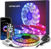 LED RGB Strip 6m - met App & Geïntegreerde Microfoon - Lichtstrip met Afstandsbediening - Verlichting - Cadeau