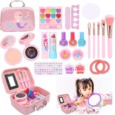 Make up Koffer Meisjes - Kinder Speelkoffer met Inhoud - Make upset voor Kinderen - Licht Roze - Voor jouw Prinsesje