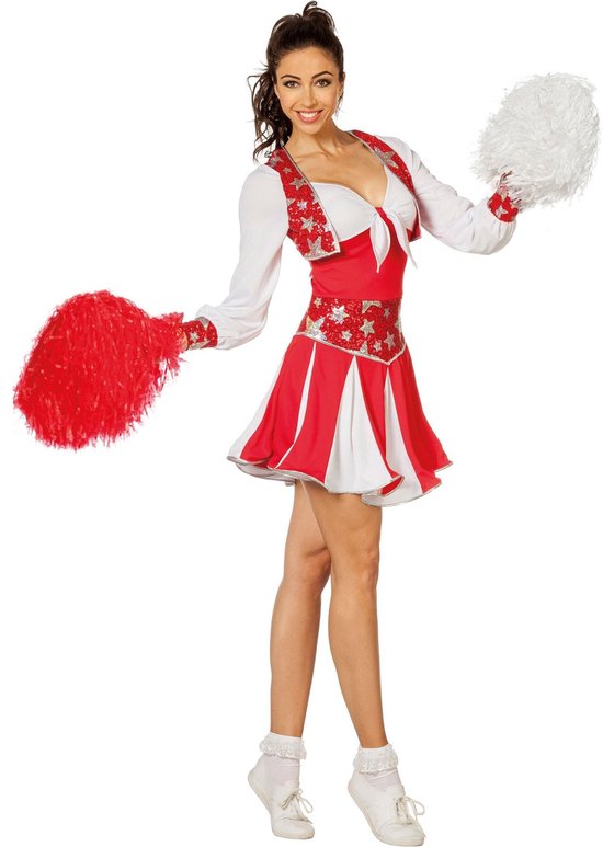 Cheerleader kostuum rood - Luxe