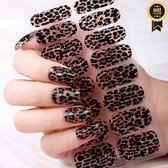 GUAPÀ® Nagelstickers & Nail wraps 16 pcs Luipaard | Nail Art | Nagel Folie | Diverse kleuren Nail Wrap | 16 Nagelstickers Leopard | Nail Wraps Stickers | 16 nagel wrap stickers Luipaard