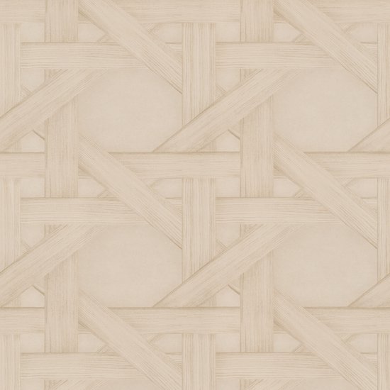 Riviera Maison RM Wallpaper Jepara beige - Vinyl, Non-Woven Backing - Beige - 9.2x53.5x8.3 cm