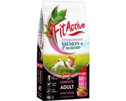 Fit Active Pure Salmon - Hypoallergeen hondenvoer zonder kip of tarwe - Mono eiwit hondenvoeding - Hondenbrokken met zalm smaak - 12kg