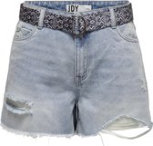 Jacqueline de Yong Broek Jdyhailey Hw Destroy Belt Shorts Dn 15325290 Light Blue Denim Dames Maat - XS