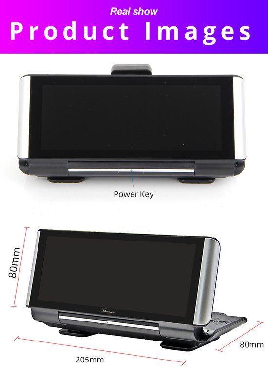 DrPhone RoadGuard Pro - 7 Inch 4G ADAS Android 8.1 Car Dashboard DVR - Maakt je auto slim - Navi - Carkit - Carplay - Touch