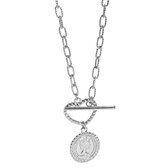 Zilveren Kettingen | Ketting Vintage Munt | Zilver inclusief ketting 40 cm | 925 Sterling Zilver - 925 Keurmerk stempel - 925 Zilver Certificaat - Moederdag tip