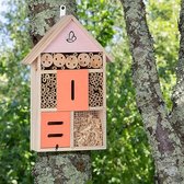 Design insectenhotel met natuurlijke materiaal - Voor bijen, lieveheersbeestjes en vlinders - Om op te hangen48 x 31 x 10 cm