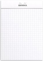 Bloc-notes agrafé à tête Classique (80 feuilles) – N°13, format A6, 80 g/m², dos en carton vélin super fin, feuilles amovibles, règles carrées – Bloc-notes blanc