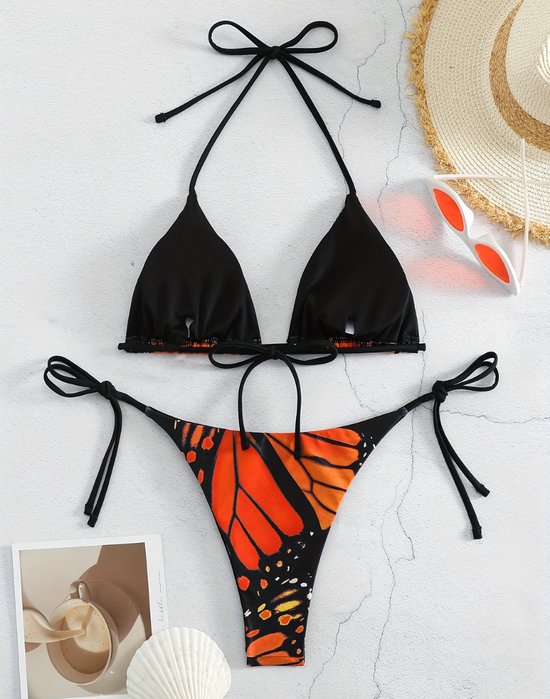 Bikini dames push-up badpak met hoge taille en tweedelige set buikweg bikini sets voor dames push-up bikinitop strandmode tweedelig badpak, A-wijn, L