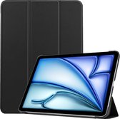 Case2go - Tablet hoes geschikt voor Apple iPad Air 13 (2024) - Tri-fold hoes - Auto/Wake functie - Zwart