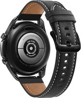 Cadorabo Echt lederen Bandje 22mm geschikt voor Samsung Galaxy Gear S3 / Gear 2 in ZWART - Vervanging riem geschikt voor Huawei Watch GT geschikt voor Watch 2 Pro geschikt voor Ticwatch Pro geschikt voor Pepple Time enz