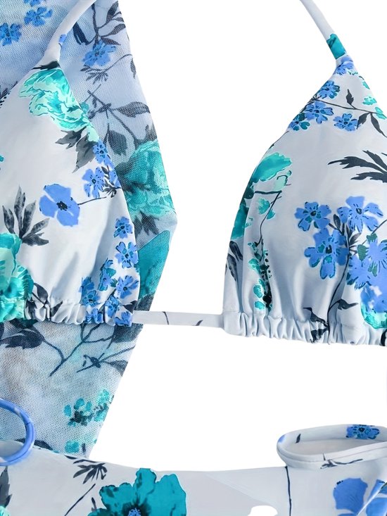 Livano Bikini Femme - Bikini Fille - Maillot de Maillots de bain - Push Up - Maillot de Bain Femme - Nager - Set Sexy - Haut et Bas - Bleu Ciel - Taille L