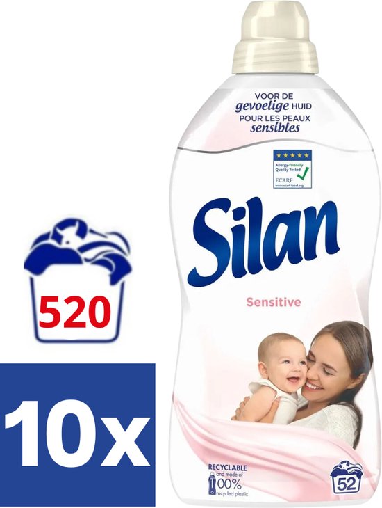 Silan Wasverzachter Sensitive - 10 x 1.144 l (520 wasbeurten)