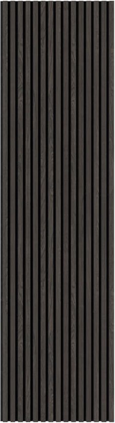 Akoestisch wandpaneel hout - Zwart eiken - 260x52,6cm