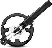 Twin Bar Stuurslot - Autoslot Antidiefstalapparaat Autostuurslot Geschikte autobeveiliging voor auto bestelwagen en caravan met 2 sleutels - Sterk autoslot Stuurwiel (zwart) steering wheel lock