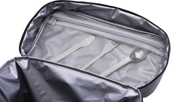Brisby Sac isotherme 4 couches – Sac à déjeuner 40 litres – Zwart Grijs
