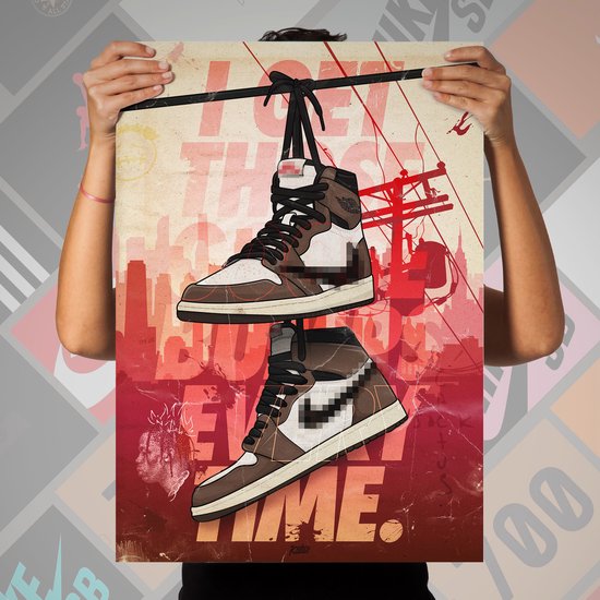 Sneaker Poster J1 Hanging Travis Scott