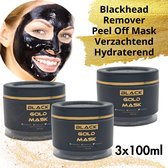 Black Gold Mask | Masque facial | Masque Peel-Off | Contre l'acné, les points noirs et les boutons