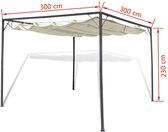 Tuin Overkapping  Antraciet 300x300x230m - Tuin Prieel - Tuinprieel - Partytent -Tuinpaviljoen