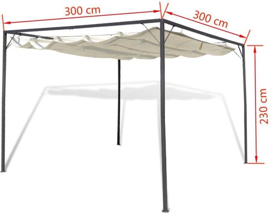 afdeling hart lip Tuin Overkapping Antraciet 300x300x230m - Tuin Prieel - Tuinprieel -  Partytent... | bol.com