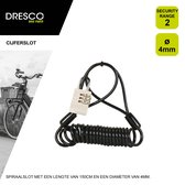 QWORK® 2 stukken kabelslot, met 3 cijferschijven, 77cm