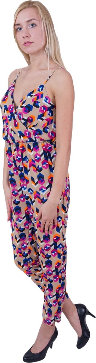 John Zack - Beige Jumpsuit met Patronen