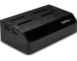 StarTech.com Station d'accueil pour disque dur USB 3.0 vers SATA 6 Gbps avec 4 baies, UASP et deux ventilateurs Station d'accueil SSD / HDD 2,5 / 3,5 pouces