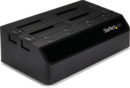 StarTech.com Station d'accueil pour disque dur USB 3.0 vers SATA 6 Gbps avec 4 baies, UASP et deux ventilateurs Station d'accueil SSD / HDD 2,5 / 3,5 pouces