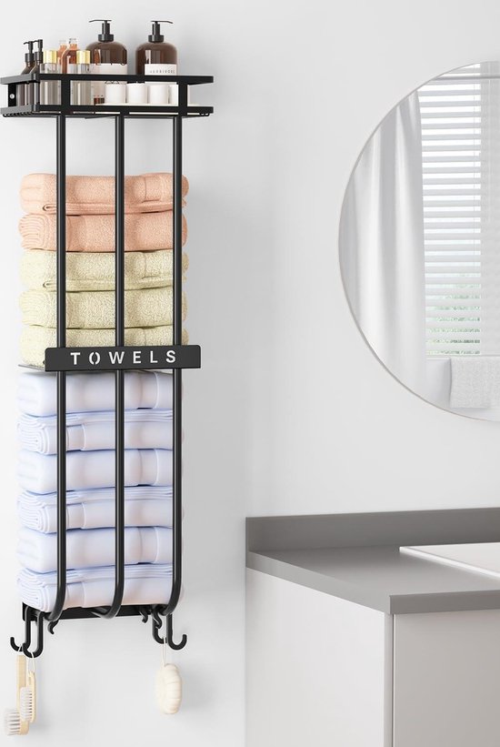 Keukengerei Ophangrek 60 Cm Industriële Stijl Met 10 Haken Hakenrek Keukenrail Pannenhouder