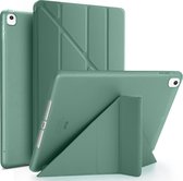 Tablet Hoes geschikt voor iPad Hoes 2021 - 9e generatie - 10.2 inch - Smart Cover - A2603 - A2604 - Donkergroen