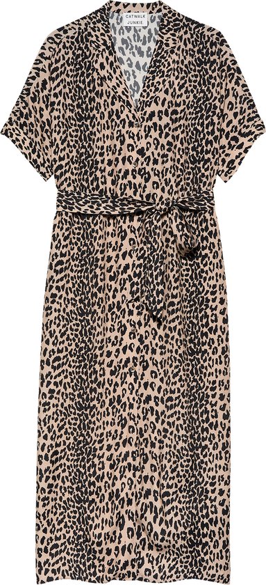 Resort Collar Leopard Dress Catwalk Junkie mt XL-42