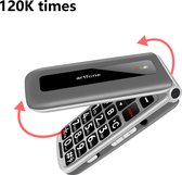 Artfone F30 4G - Téléphone à clapet pour seniors - Téléphone portable - Grandes touches - Avec station de recharge - Zwart avec Argent - Gros bouton GSM