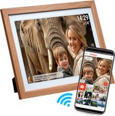 Denver Digitale Fotolijst 21.5 inch - XXL - Hout - Full HD - Frameo App - Fotokader - WiFi - 32GB - IPS Touchscreen - PFF2162LW
