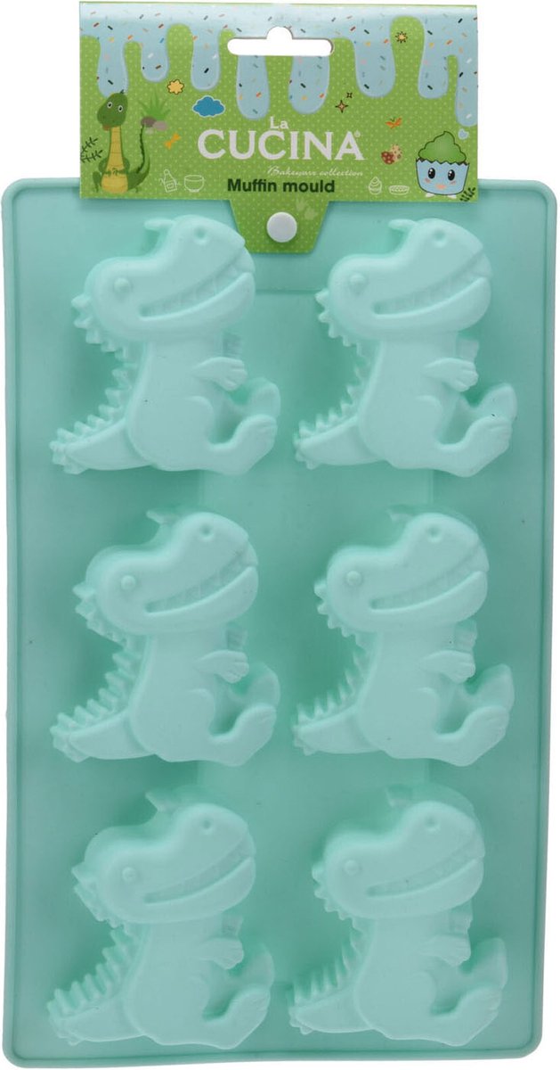 La cusina Muffinvorm Dinosaurus Siliconen