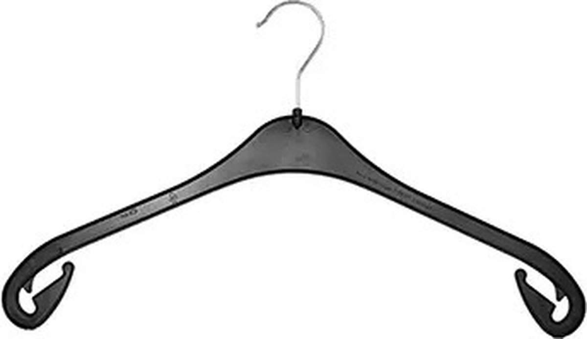 NA43 Blouse/Shirthanger 43cm zwart met rokinkeping