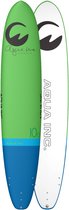 Aqua Inc. AROUNA Softtop Surfboard - 10'0" x 24 1/8" - Groen - Perfect voor Gevorderde Surfers - Inclusief Soft PU Vinnen