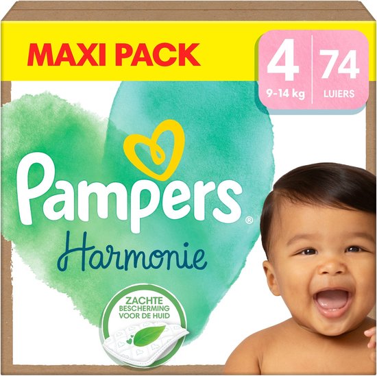 Foto: Pampers harmonie maat 4 mega pack 74 stuks 9 14 kg